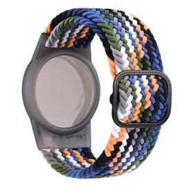 AirTag Case for Apple Air Tag Protective Cover for Kids Band Nylon Braided Bracelet Air Tag Bracelet GPS Tracker Holder Nylon Watch Band Lightweight Wristband Children Anti Lost