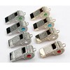 QUJIFETU Bling Whistle Metal Rhinestone Lanyard Whistle Loud Sound with