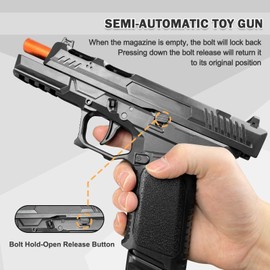 LBDREXZ Automatic Shell Ejecting Toy Gun, Soft Bullet Toy Gun Toy Pistol with Ejecting Shells Educational Model Toys Outdoor Shooting Game for Kids, Boys and Girls