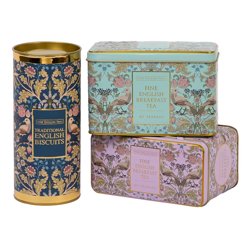 New English Teas Traditional Tea & Cookies Gift Set with