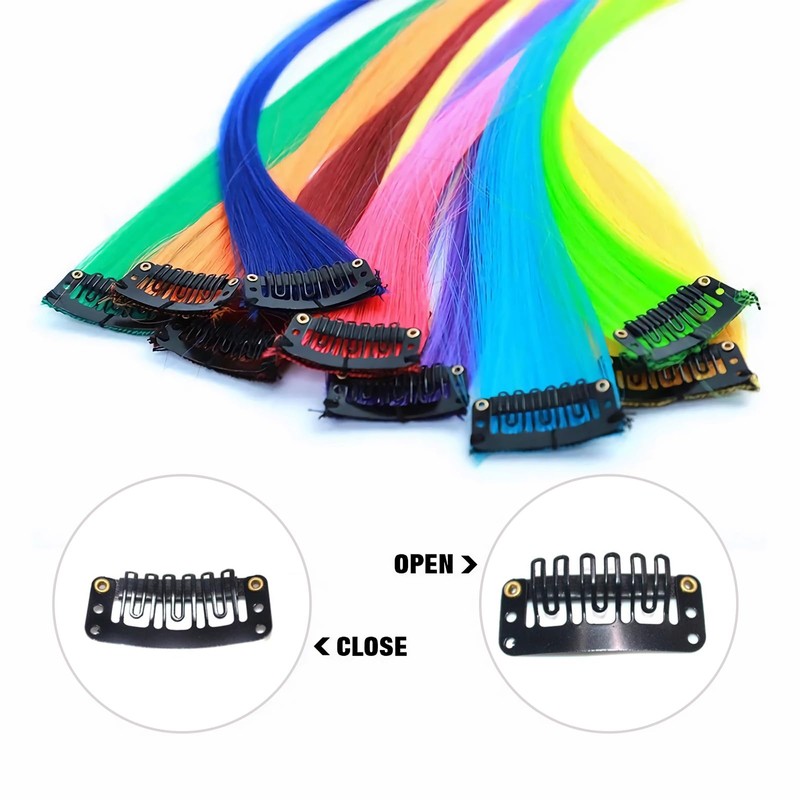 uadbau 20 Pcs 32mm 6-Teeth U-Shape Wig Clips for Hair