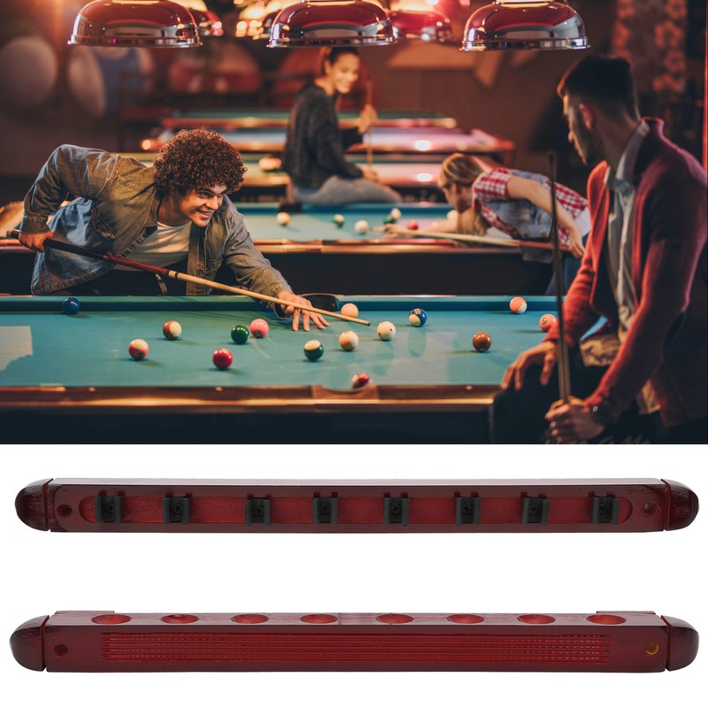 Wall Mounted Snooker Billiards Cues Rack Pool Cues Stick Pole