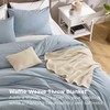 Bedsure 5 PCS Cotton Comforter Set with Cotton Waffle Throw