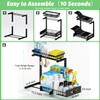 ADBIU Under Sink Organizer(10 Seconds Installation), 2 Packs 2 Tier