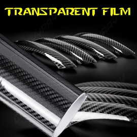 CHUSYYRAY Rollo De Vinilo De Fibra De Carbono 5D Para Exterior Calificado 12 x60 Negro