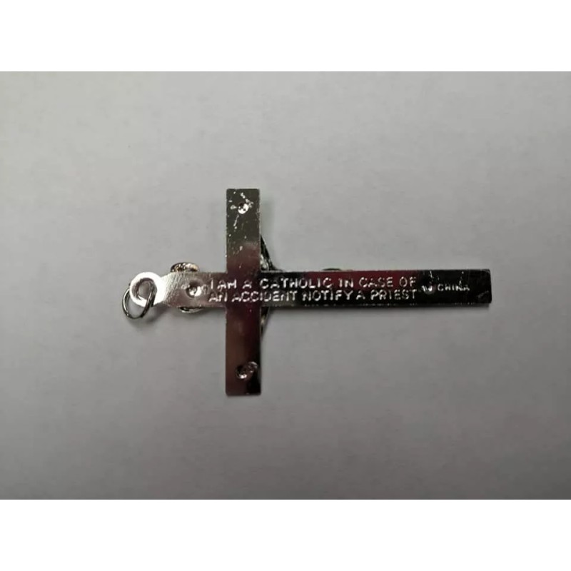 Crucifix Pendant cross Silver Plate Size: 2-1/4 inches high