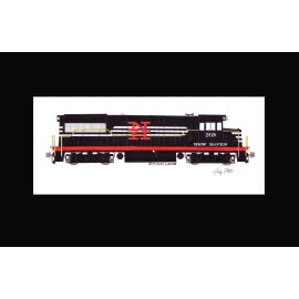 New Haven U25B 11"x17" Matted Print Andy Fletcher signed