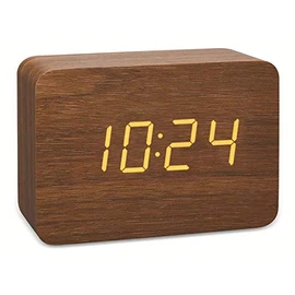 TFA Dostmann Clocco 60.2549 Designer Radio-Controlled Alarm Clock in Wood Look