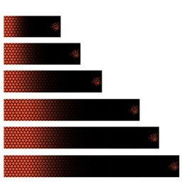 White Water Archery Non-Laminated Honeycomb Orange Fade 1 Bee Arrow Wraps 15 Pc Choose Length Width (4, 1)