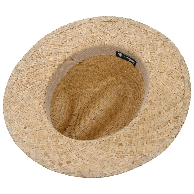 Lipodo New Steven Traveller Straw Hat - Natural Colour Hat