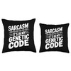 Sarcastic Genealogy DNA Test Genetics Biologist Sarcasm Throw Pillow
