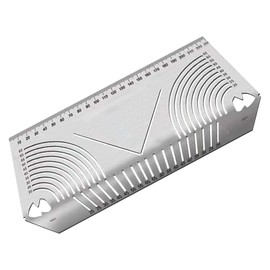 LICAEVEY Angle & Arc Marking Tool, Multi Purpose Fabrication Scribing Tool, 90° Metal Marking Tool, for Metalworking, Engineering (Small 8x26cm)