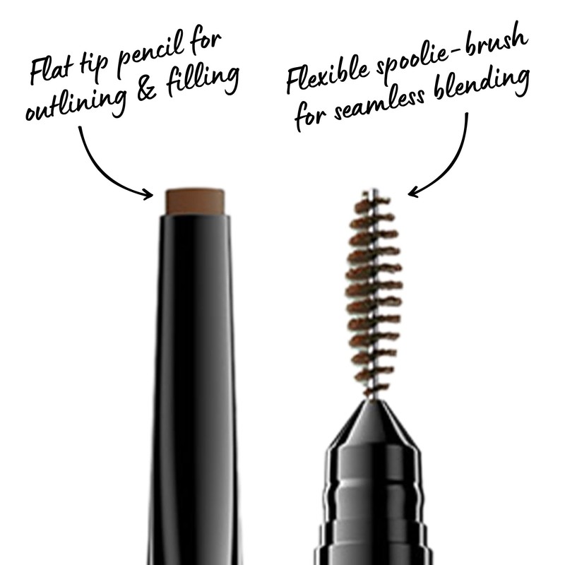 NYX Professional Makeup Precision Brow Pencil, Dual Ended with Flat
