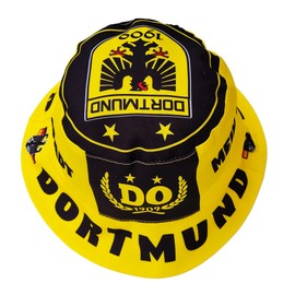 Generisch Dortmund fan hat, sun hat, fishing hat, fishing hat, fan hat, military hat, Red, black, white