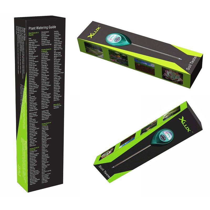 XLUX Soil Moisture Sensor Meter Water Monitor, Hygrometer for Gardening,