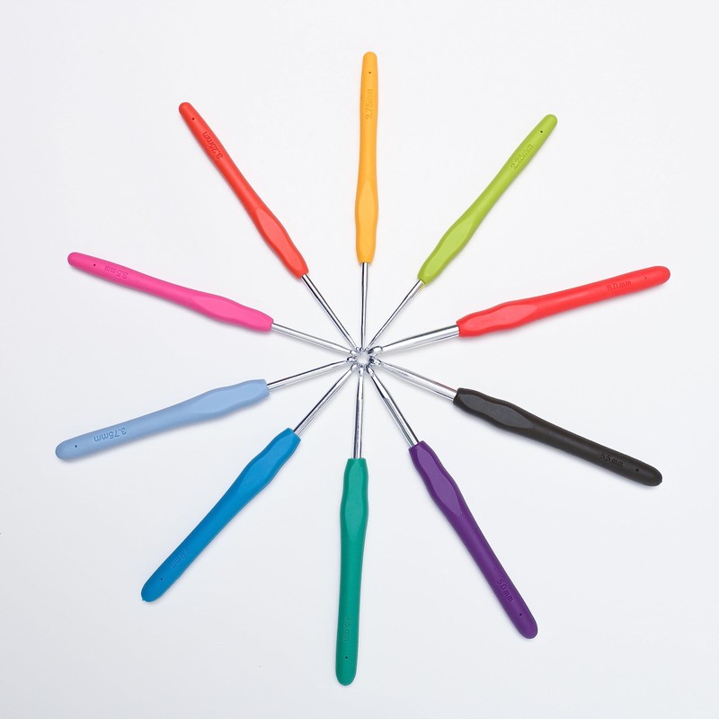 lelulim™ Crochet Hook Set, 10 Sizes, B-2.25mm to J-6mm