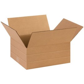 Aviditi MD14126 Multi-Depth Corrugated Cardboard Box 14" L x 12" W x 6" H, Kraft, For Shipping, Packing and Moving (Pack of 25)