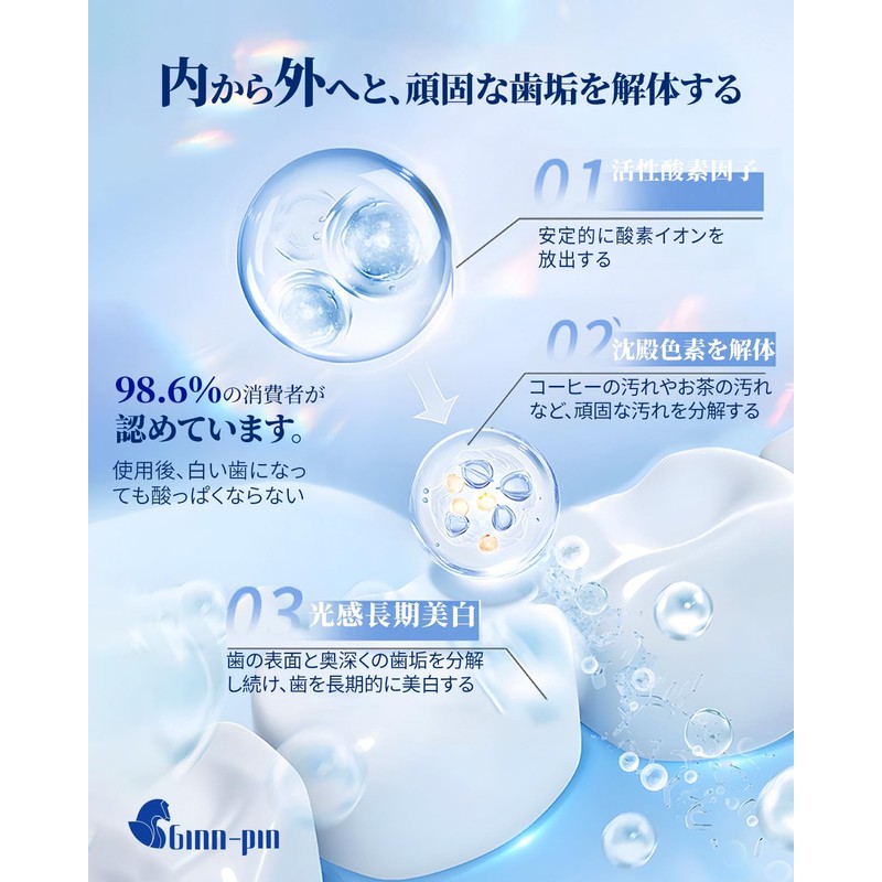 【Dentist Recommended】GINN-PIN Whitening Sheets, Dental Tape, Teeth Whitening Toothpaste Sheet,