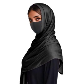 HUSSATOP Women’s Hijab Muslim Cotton Hijab Hair Head Wrap Scarf Long Shawls Scarves Turban