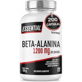 Beta Alanina, 1200 mg por porción | Pre Workout | Preentreno sin Estimulantes apoyo en tu Enrenamiento, TSN Testrol Essential | 200 cápsulas
