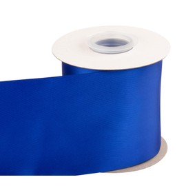 Double Faced Satin Ribbon, 100mm X 22M, Solid Polyester Craft Ribbon, Perfect for Gift Wrapping, Crafts, Wedding Party Ceremony Decoration, Floral Arrangement, Sewing (Cobalt)