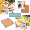 LAGO TERRA Set of 4 Leaf Print Drinks Coasters in