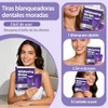 3Pcs Purple Teeth Whitening Strips,Tiras Blanqueadoras de Dientes,Blanqueador Dental para