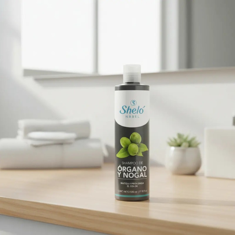 Shampoo Órgano Nogal 530ml Matiza Color Shelo Nabel
