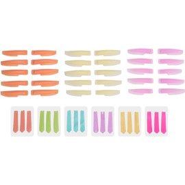 Almohadillas y cintas para lifting de pestañas, juego de almohadillas de silicona para lifting de pestañas con almohadillas reutilizables en 3 colores y cubiertas para permanente e
