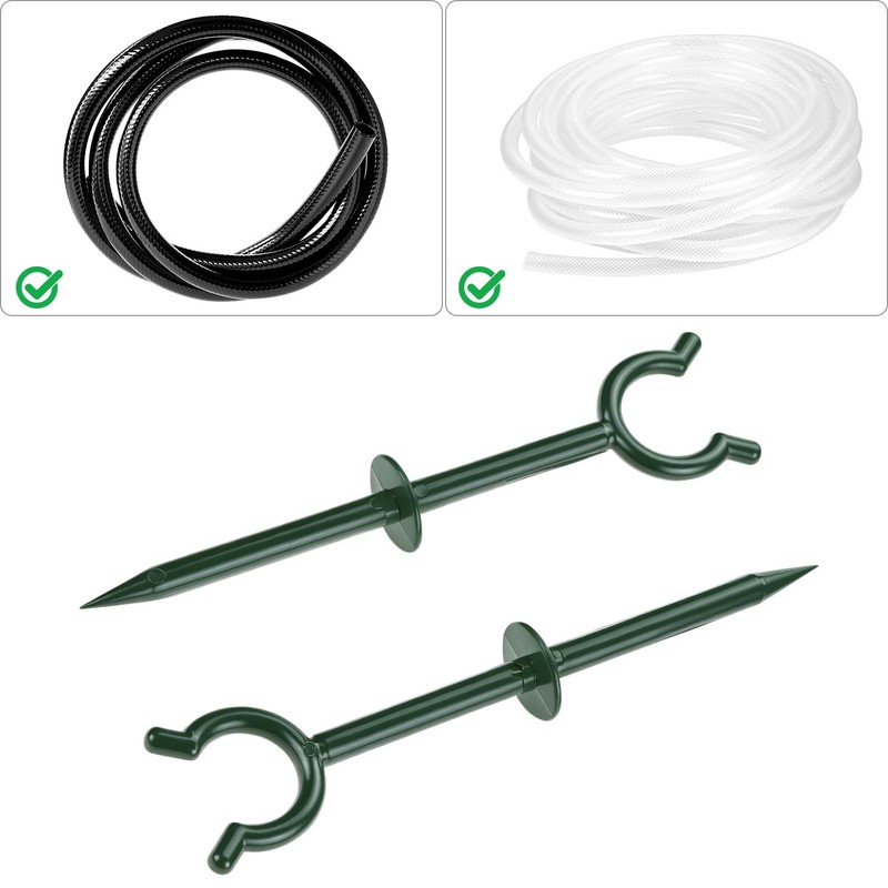 QWORK 3/4" Garden Hose Holder Brackets - 20 Pcs Plastic
