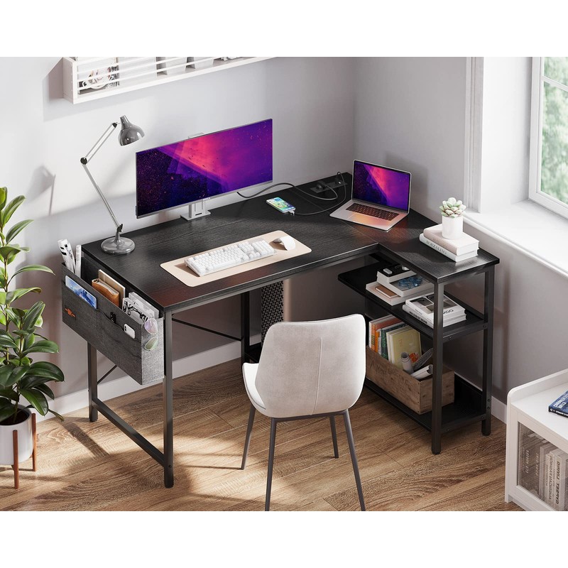 ODK 40 Inch Small L Shaped Gaming Computer Desk with
