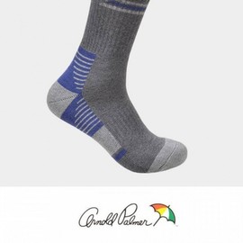 Kkulttaeng Men's Premium Cotton Striped Pile Crew Socks with Logo 5 Pairs Mixed Colors - 26cm