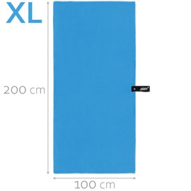Actidry Microfibre Towel - light and absorbent - 9 colours S M L XL sizes - great for beach, sports and outdoor activity - XL (100 x 200 cm) 1 piece - dark blue