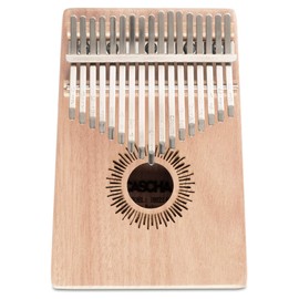 CASCHA Kalimba I Thumb Piano with 17 Tongues I Finger Piano with Fabric Bag Carry Bag Cleaning Cloth Tuning Hammer and Music Sticker I Musical Instruments Piano I Portable I 17-Key Kalimba, HH 2146