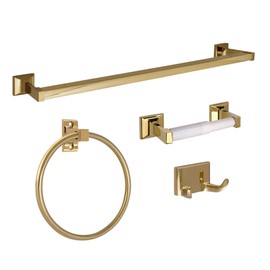 Design House Millbridge Bath Accessories, Kit, Polished Brass
