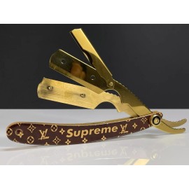 Unbranded Stylish Barber Hair Shaving Razor Straight Edge Fold Knife Cutthroat Blade Gold