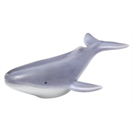 Arita Pottery Kitagawa Bisho Kiln Whale Figurine, Gray