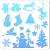 GORGECRAFT 11.8x11.8 Santa Claus Elk Stencil Reusable Hollow Out Christmas