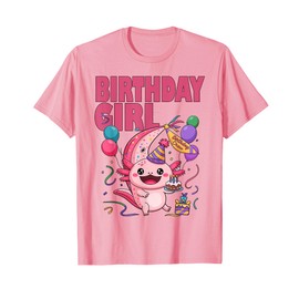 Birthday Girl Family Birthday Matching Axolotl T-Shirt
