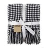Fennco Styles Houndstooth Fringe Soft Throw Blanket - 50"x60"