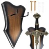 FLURSAILE Sword Plaque Wall Mount Vertical Display Holder Adjustable Stand