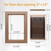 Oak Floor Register for 6x10 Inch Duct Holes - Flush