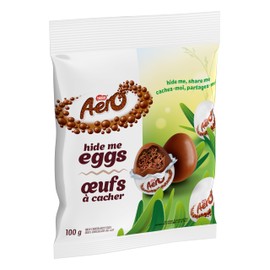 Aero AERO Hide Me Eggs, Miniature Milk Chocolatey Eggs Filled With 's Classic Bubbles, Perfect For Egg Hunts & Easter Baskets, Individually Wrapped In Foil, 100 g