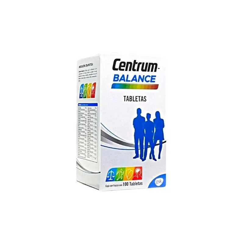 Multivitamínico Centrum Balance 100 Tabletas