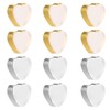 Shimmeroo 12 Pcs Silicone Flat Earring Backs for Studs, Clear