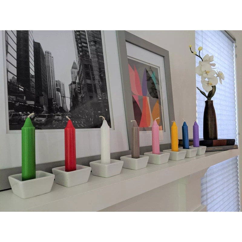WICCA WICKS Box of 48 Colored Candles | 4 inches