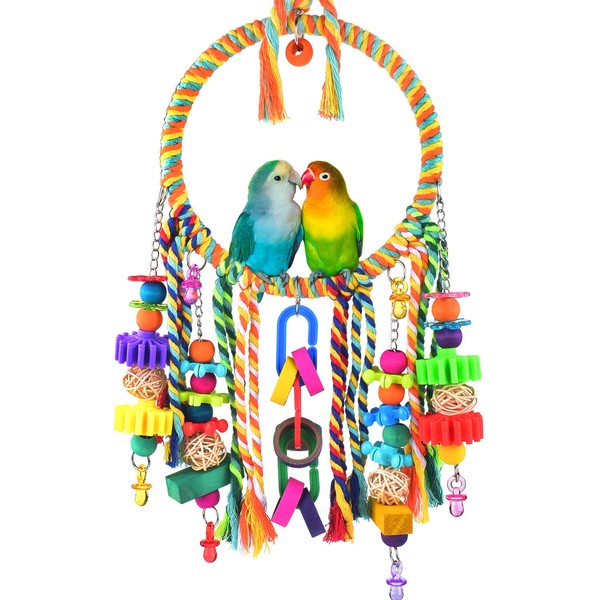 KATUMO Bird Toys, Bird Swing Toy Bird Perch with Colorful