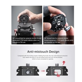 Falcam F38 Aluminum Alloy Multi-Hole Quick Release Kit F38B 3404, Anti-Deflection, Anti-Mistouch And Anti-Loose Design