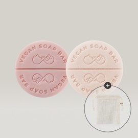 Donggubat Vegan Camellia Hair Care Special Set (Shampoo Bar + Treatment Bar) with Free Hemp Foaming Net / 삼베거품망 증정 동구밭 비건 동백 헤어 케어 기획세트(샴푸바+트리트먼트바)