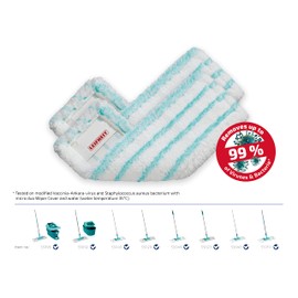 Leifheit Set of 2 Profi XL Micro Duo Mop Covers for All Floor Types, Floor Mop Replacement Cover for Ideal Dirt Absorption, 2-Fibre System, Microfibre Cleaning Cloth Ideal for Tiles and Laminate